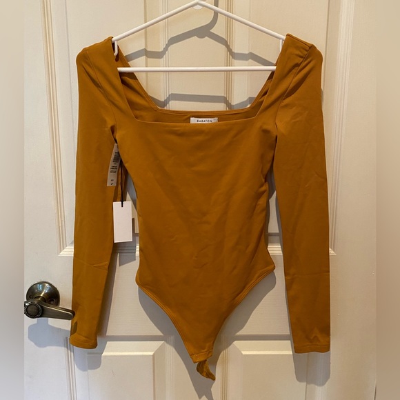 Babaton contour bodysuit (long sleeve, square neck) XS - Picture 1 of 5